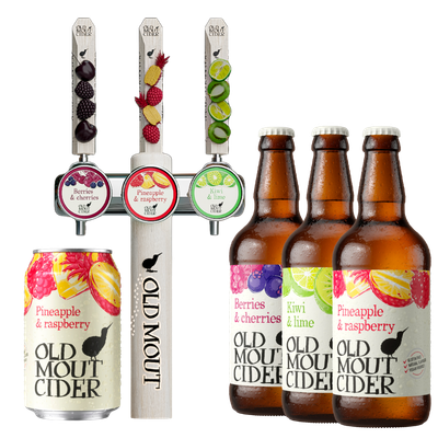 Old mout can, Flavourwave fount and three bottle line up. Old mout can, Flavourwave fount and three bottle line up.